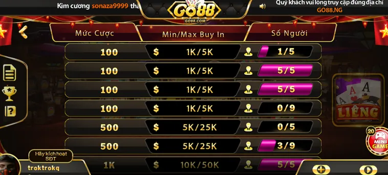 Liêng Tại Go88 Đấu Trường Bản Lĩnh Thống Trị Bàn Cược Và Thu Phục Tài Lộc