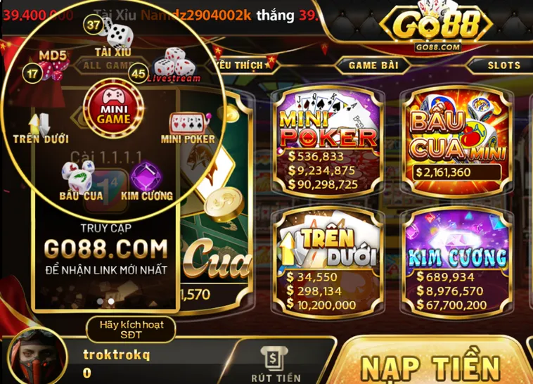 Minigame Go88 Đấu Trường Giải Trí Siêu Tốc Và Cơ Hội Làm Giàu Thần Tốc