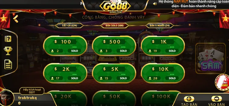 Sâm Lốc Tại Go88 Đấu Trường Bài Lá Đẳng Cấp Nhận Thưởng Cực Lớn 2026