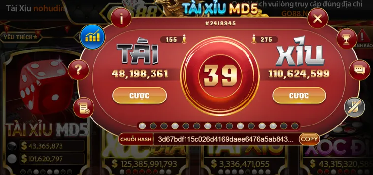 Chinh Phục Casino Tài Xỉu MD5 Tại Go88 Với Những Bí Kíp Săn Hũ Jackpot Đỉnh Cao