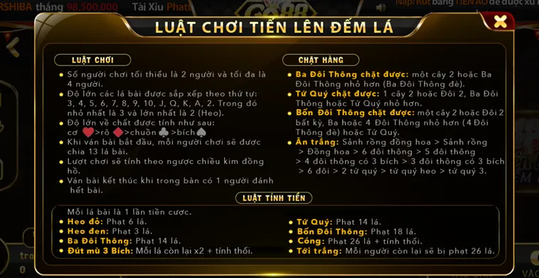 Chinh Phục Tiến Lên Đếm Lá Tại Go88 Để Trải Nghiệm Cảm Giác Về Nhất Ăn Tất Đỉnh Cao